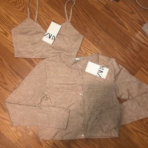 Cute cozy matching Cardigan and tank